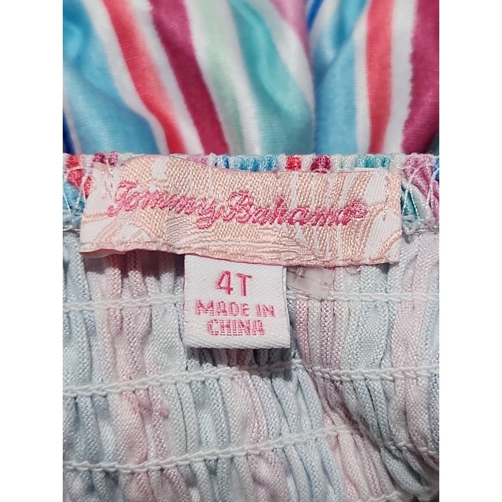 Lot of 2 Girls Dresses Size 4T Tommy Bahama Dress Ruffles Summer Beach Floral - Picture 9 of 10